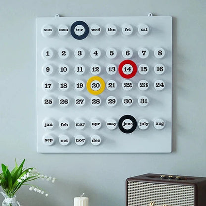 Retro Ring A Date Wall Mounted Calendar 7