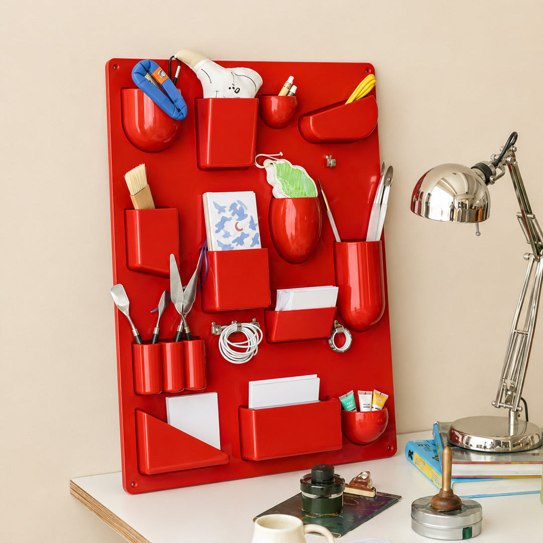 Retro Wall Mount Colored Storage Organizer Rack 11