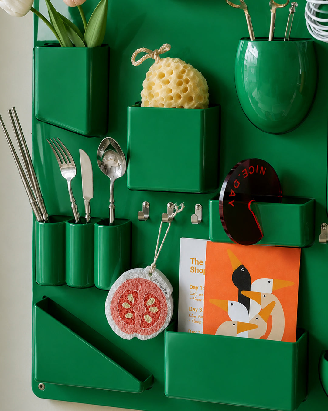 Retro Wall Mount Colored Storage Organizer Rack 5