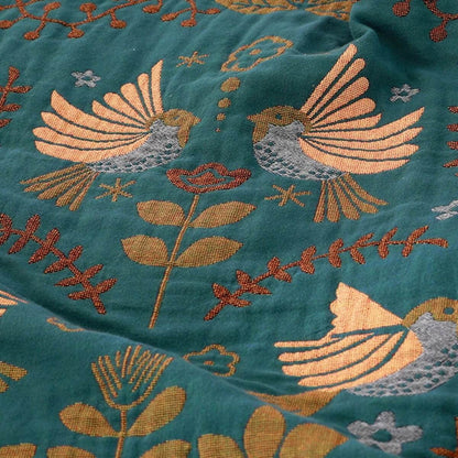 Reversible Scandinavian Bird Throw Blanket - Cozy & Versatile - For every season 2
