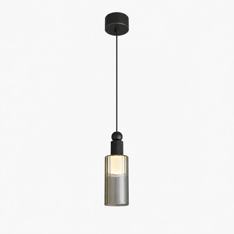 Ribbed Glass Mini LED Pendant Light 1