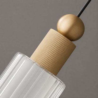 Ribbed Glass Mini LED Pendant Light 6