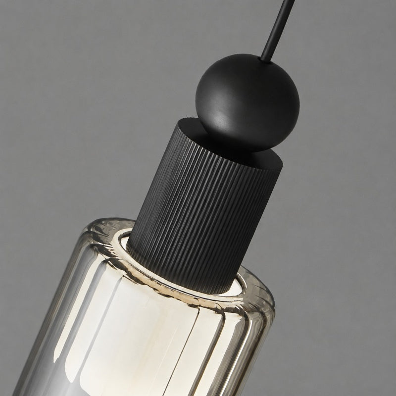 Ribbed Glass Mini LED Pendant Light 8