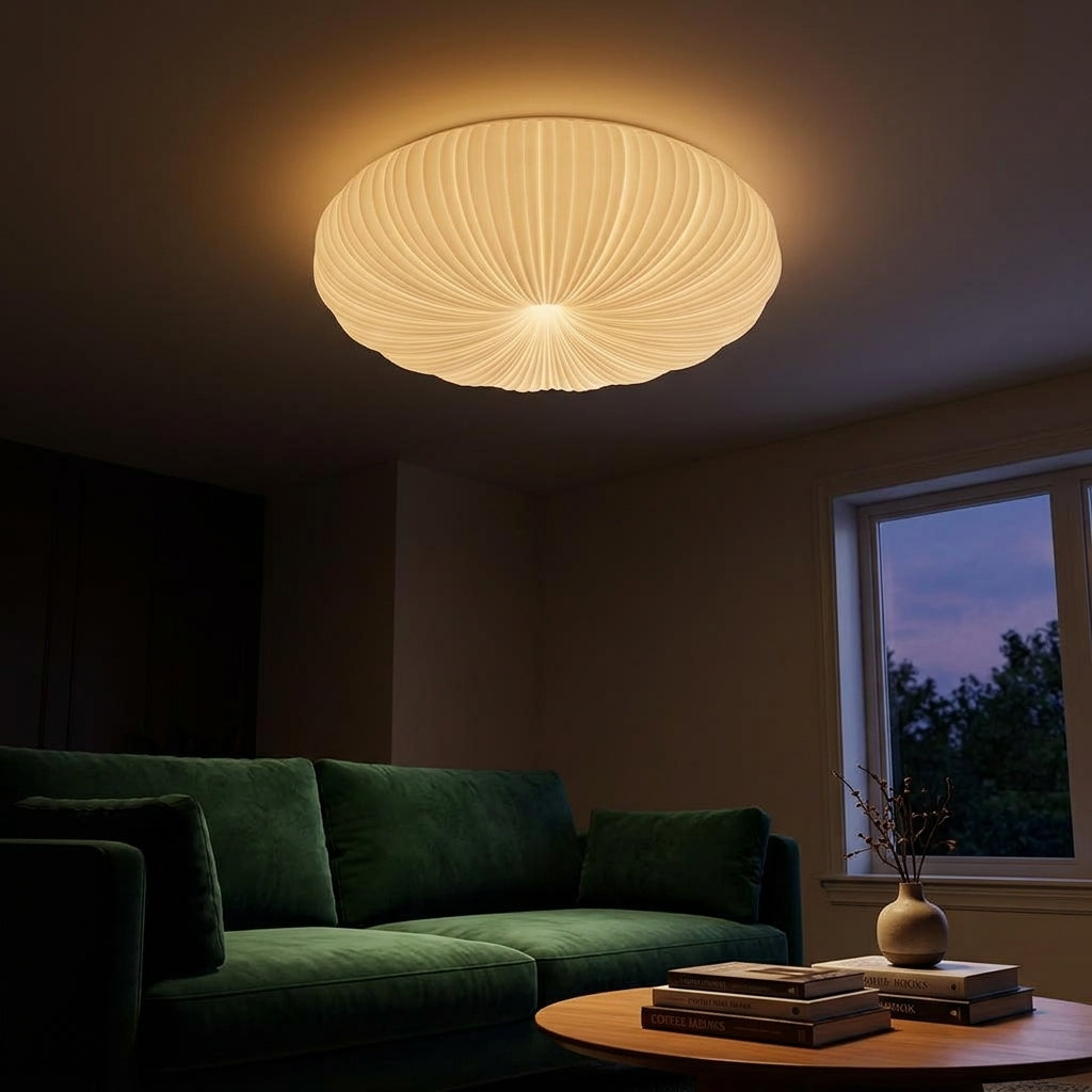 Ribbed Shell Ceiling Light 1