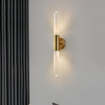RoyaleGlow Modern Black Linear LED Wall Sconce | Frosted Glass Tube for Ambient Lighting-Royale Basic