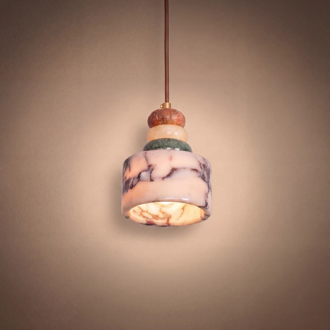RoyaleGlow Sculptural Marble Pendant Light - Organic Modern Ceiling Fixture