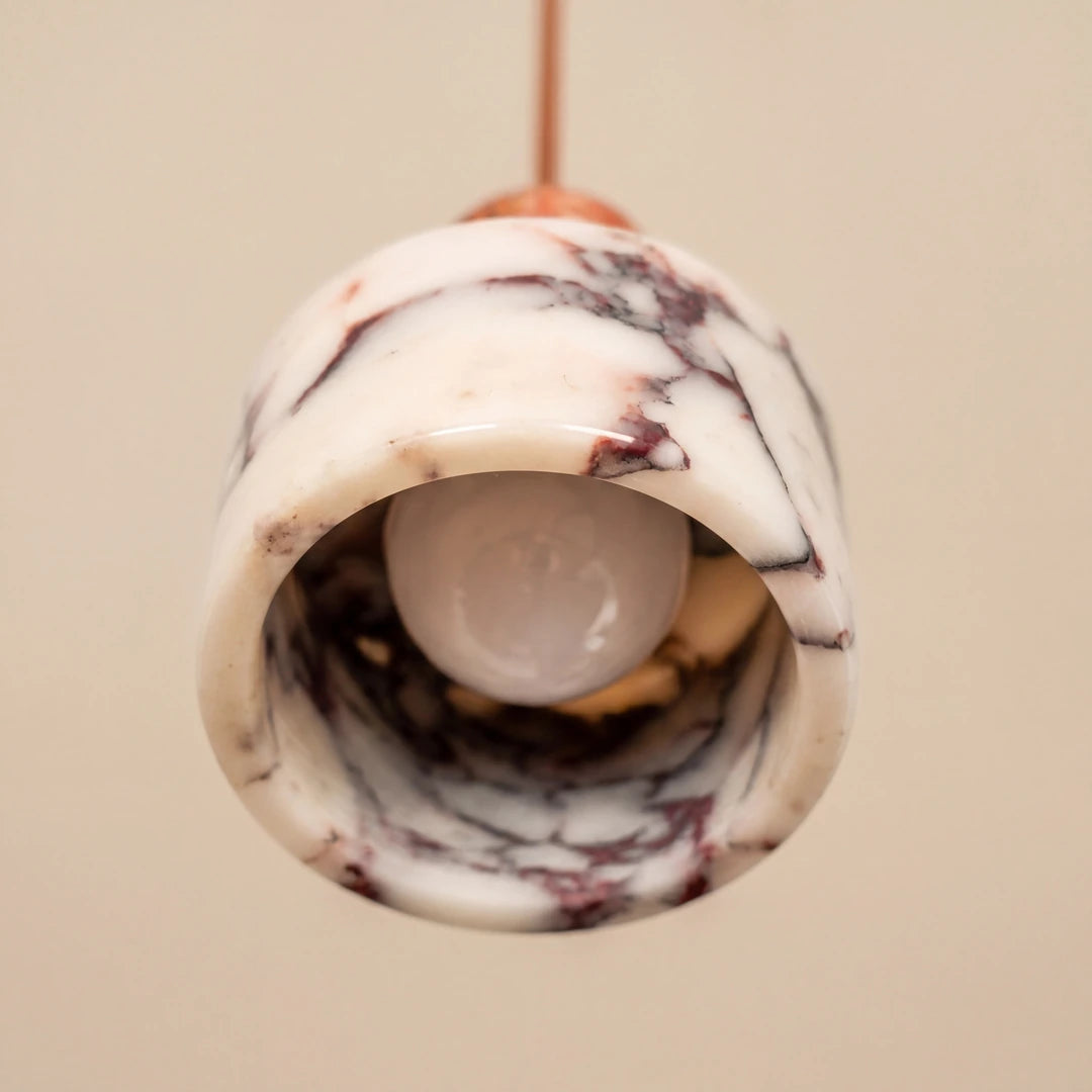 RoyaleGlow Sculptural Marble Pendant Light - Organic Modern Ceiling Fixture