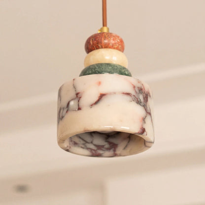 RoyaleGlow Sculptural Marble Pendant Light - Organic Modern Ceiling Fixture