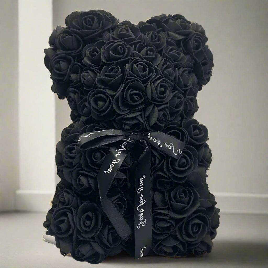 RoyaleGlow Roses Teddy Bear - Colorful Plush Gift 25cm