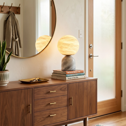 Round Alabaster Table Lamp 3