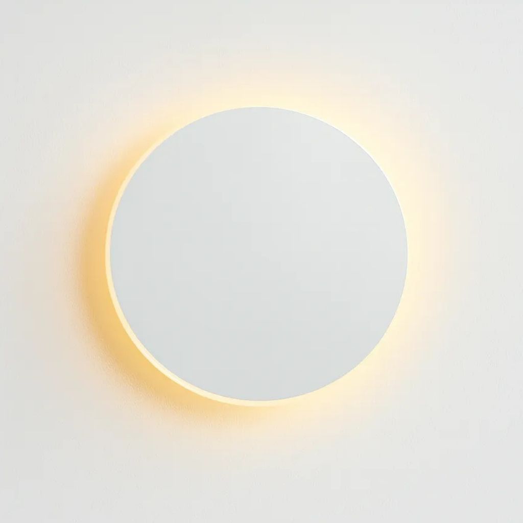 Round Backlit Sconce LED Wall Light for Interiors 13