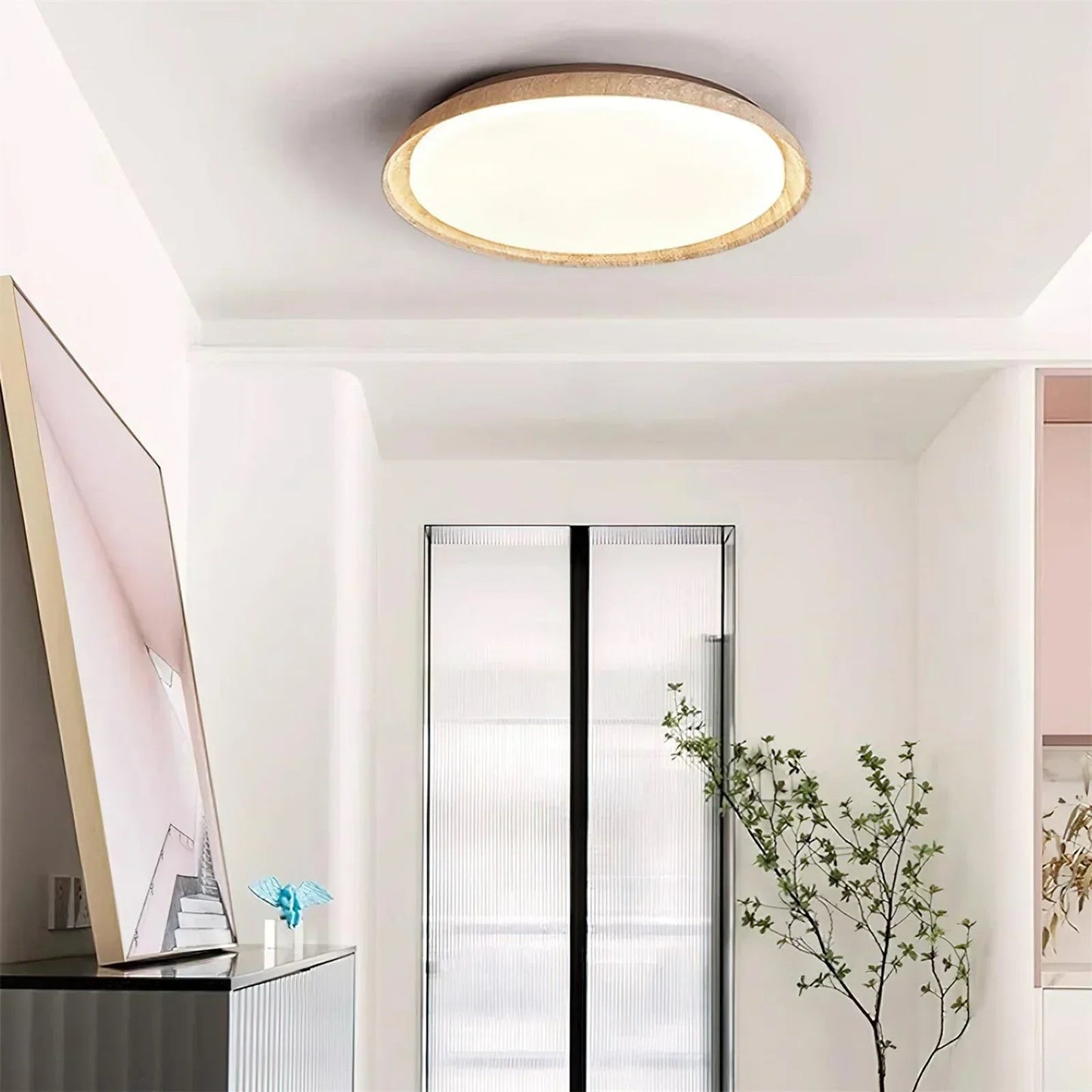 Round Kuzco Travertine Ceiling Light 0
