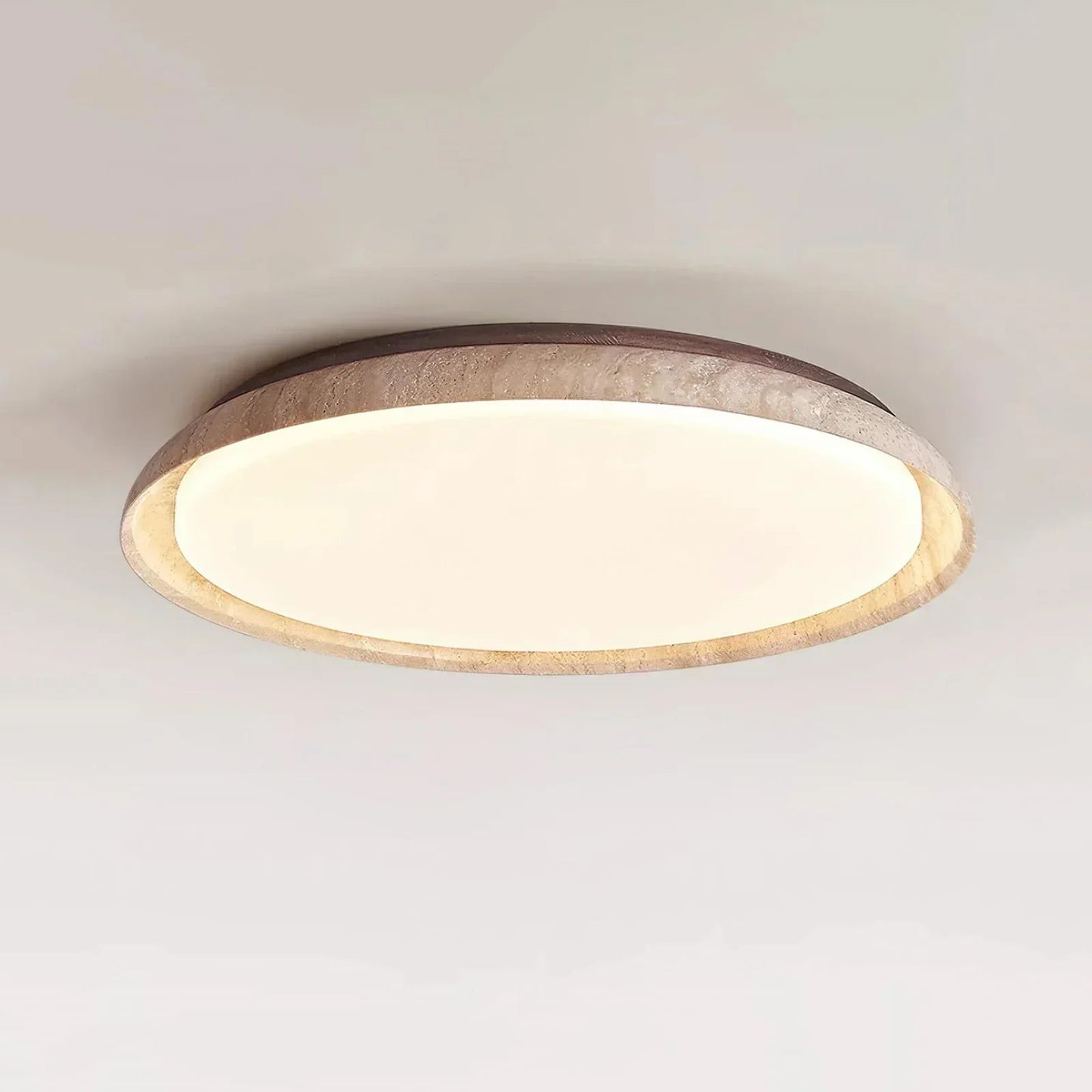Round Kuzco Travertine Ceiling Light 9