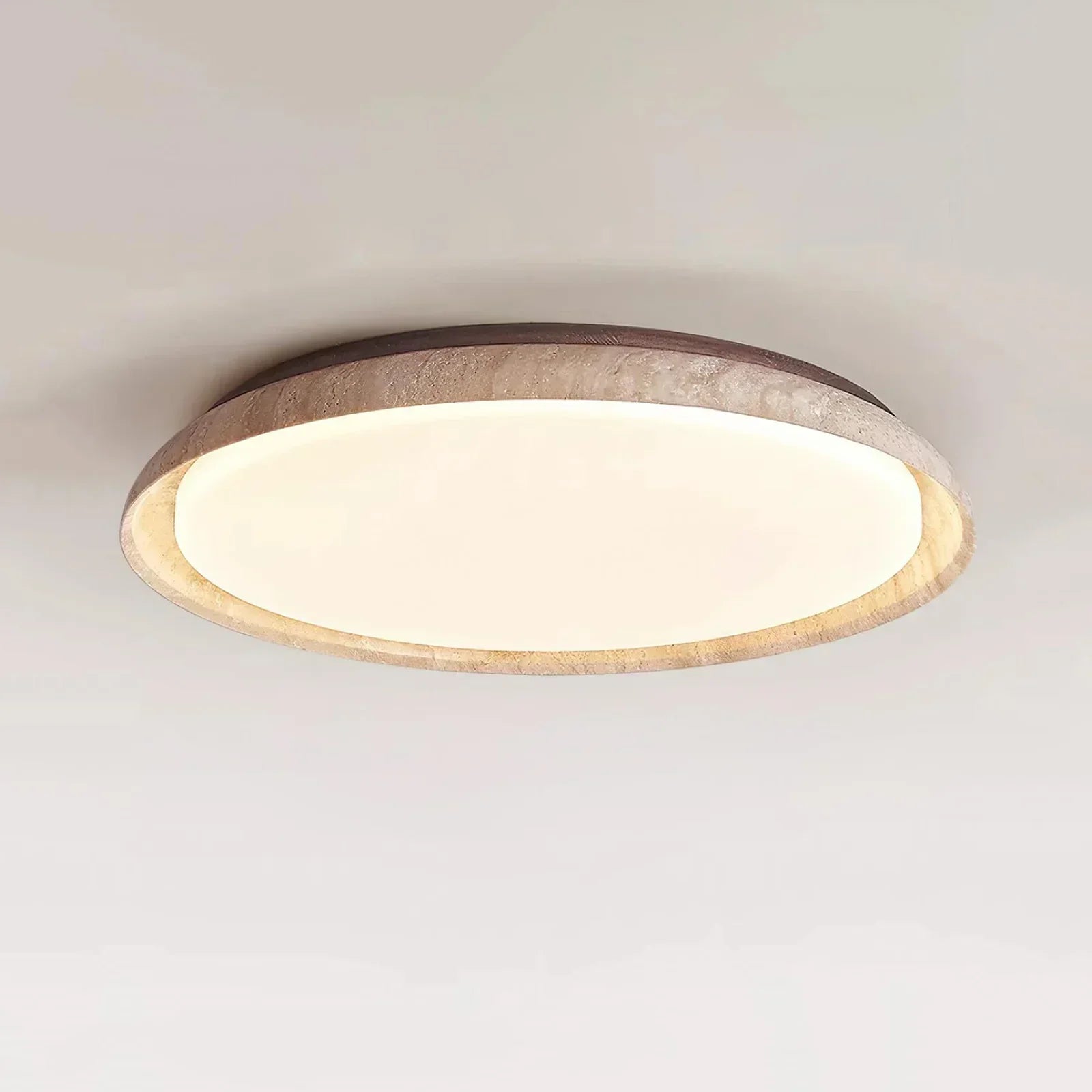 Round Kuzco Travertine Ceiling Light 9
