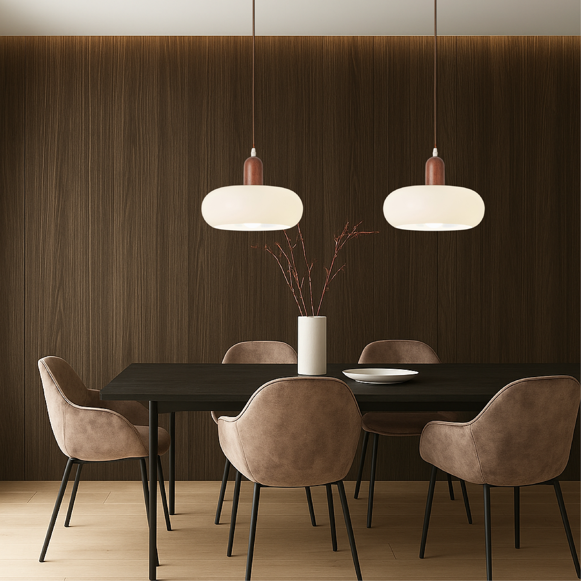 Round Pendant Light Glass Nordic Style 3