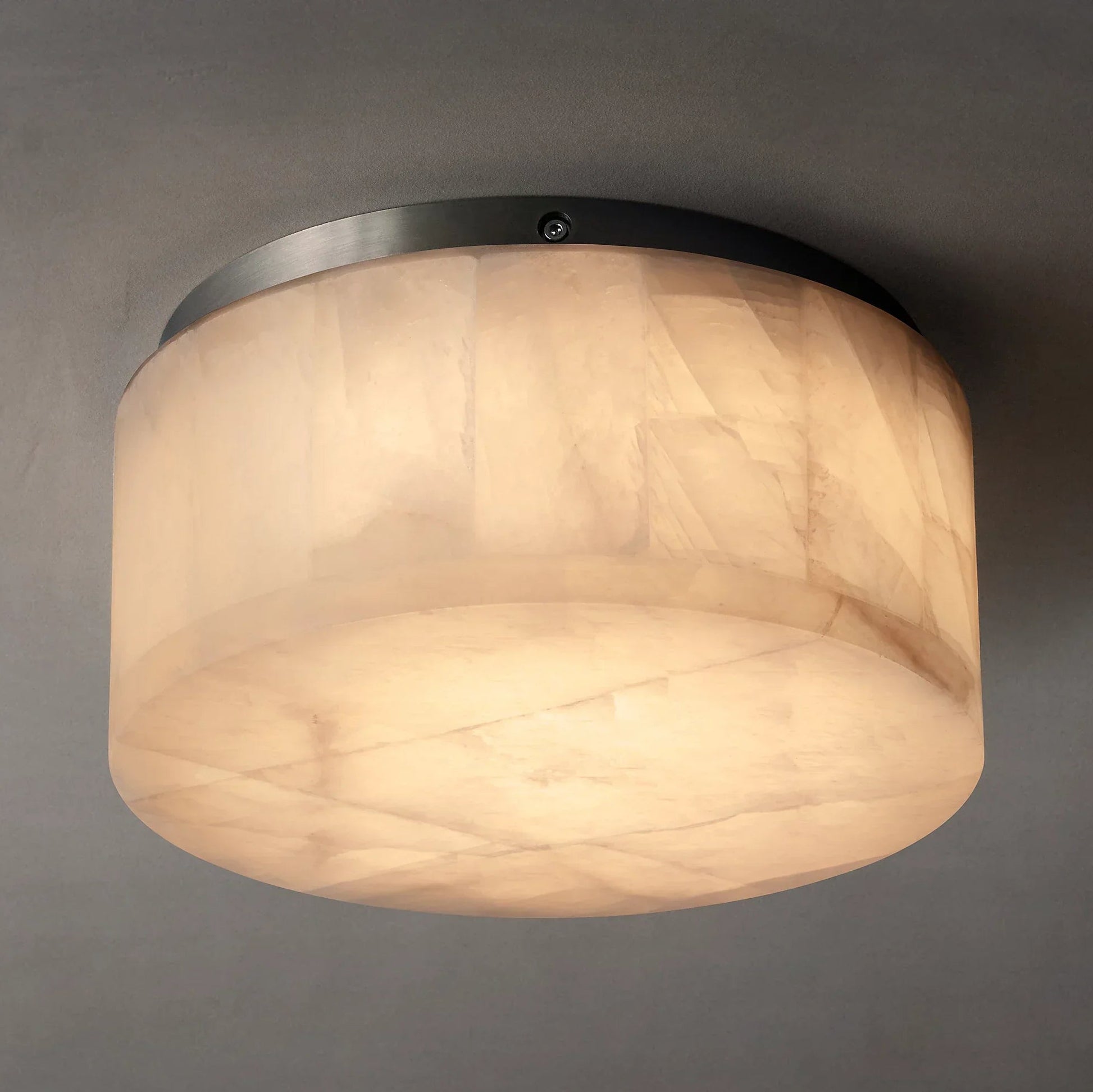 Round Rivage Alabaster Ceiling Lamp 0