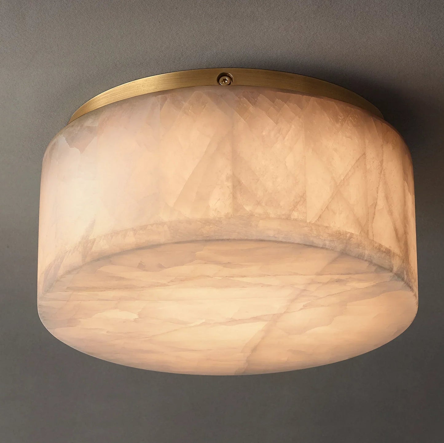 Round Rivage Alabaster Ceiling Lamp 7