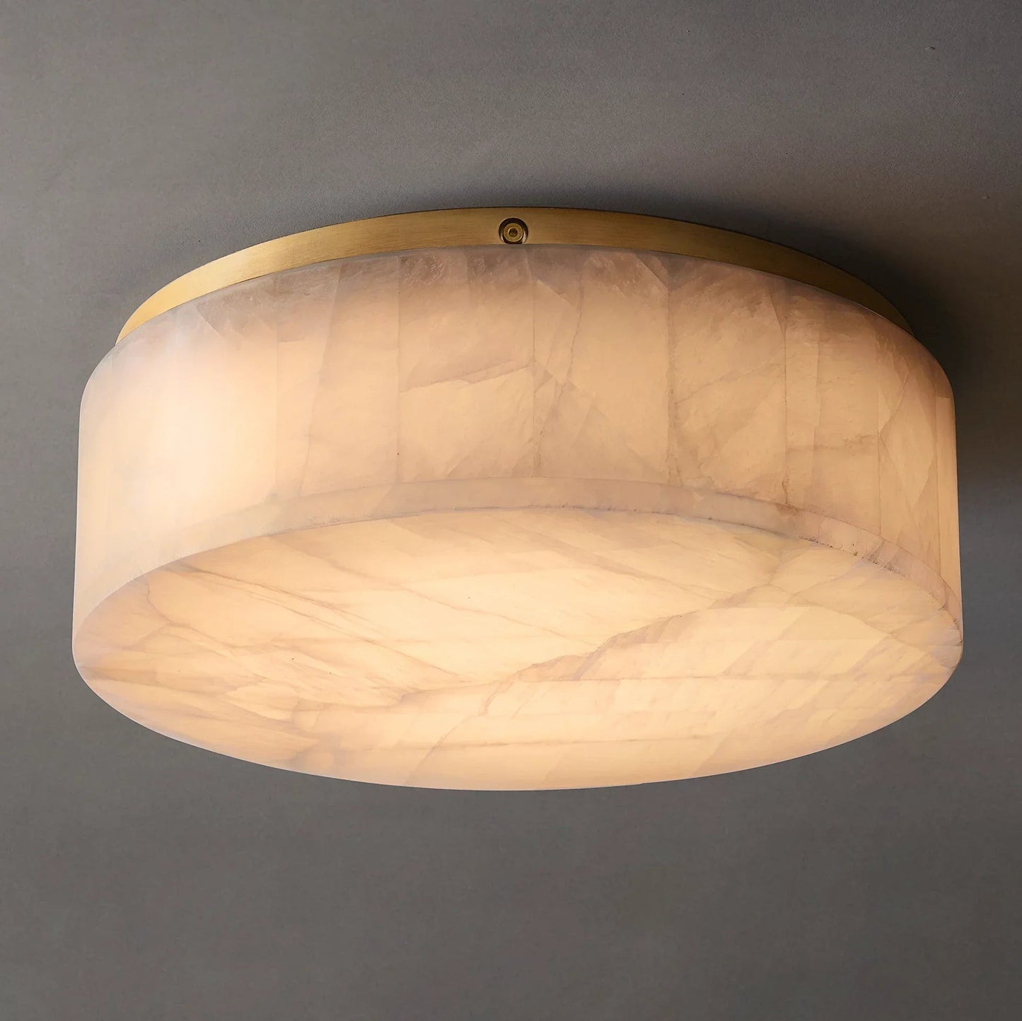 Round Rivage Alabaster Ceiling Lamp 8