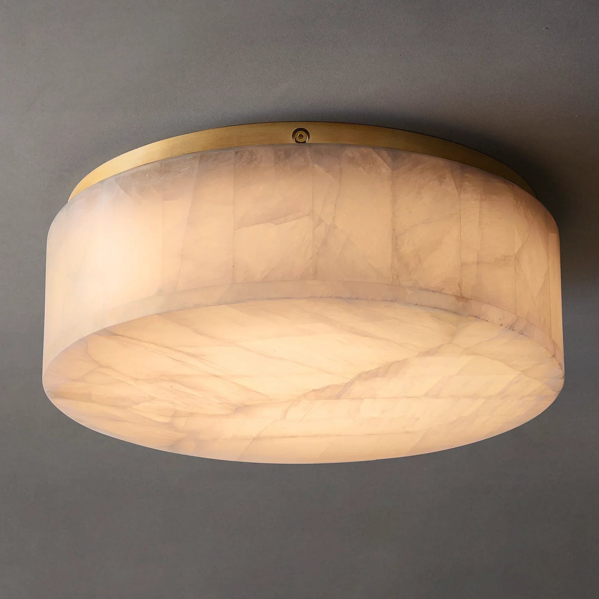 Round Rivage Alabaster Ceiling Lamp 8
