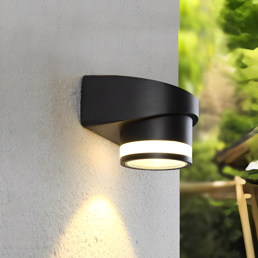 Round Up and Dawn Light LED Waterproof Black Outdoor Wall Washer Lights 0
