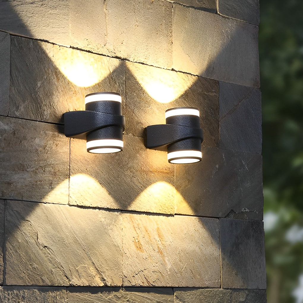 Round Up and Dawn Light LED Waterproof Black Outdoor Wall Washer Lights 1