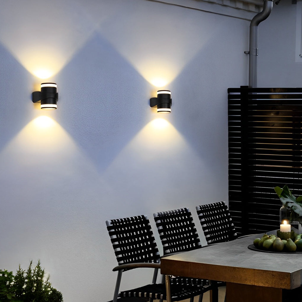 Round Up and Dawn Light LED Waterproof Black Outdoor Wall Washer Lights 4