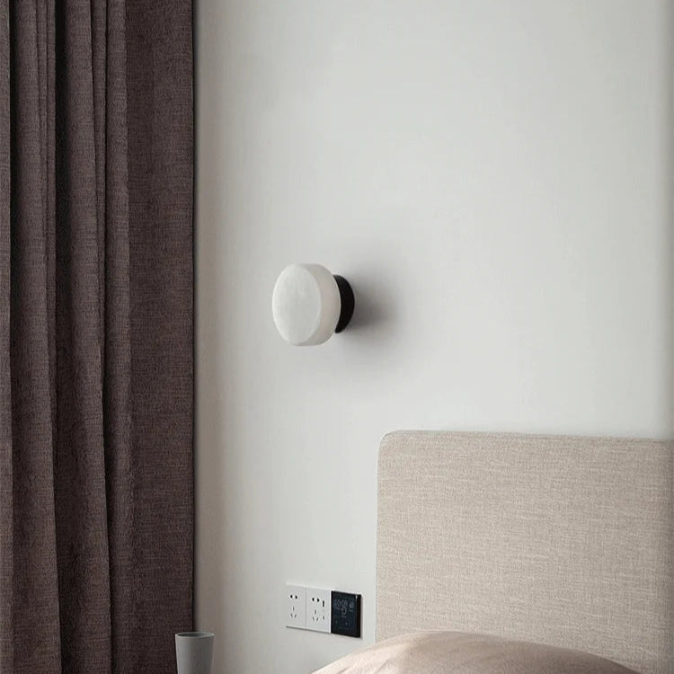 LuxRoyale Luxury Spanish Natural Marble Circular Wall Lamp