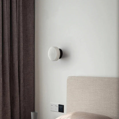 LuxRoyale Luxury Spanish Natural Marble Circular Wall Lamp