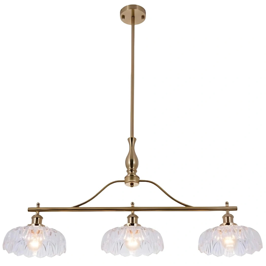 Rowan Vintage Textured Glass 3-Light Chandelier 0
