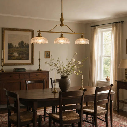 Rowan Vintage Textured Glass 3-Light Chandelier 3