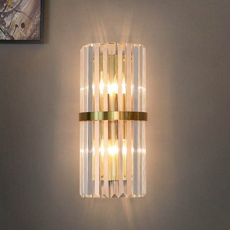 LuxRoyale Modern Gold Crystal Wall Lamp - Home Art Decor Wall Sconces