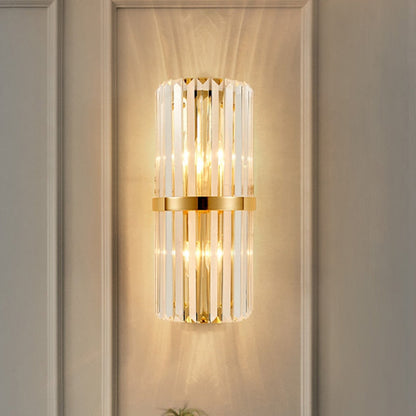 LuxRoyale Modern Gold Crystal Wall Lamp - Home Art Decor Wall Sconces