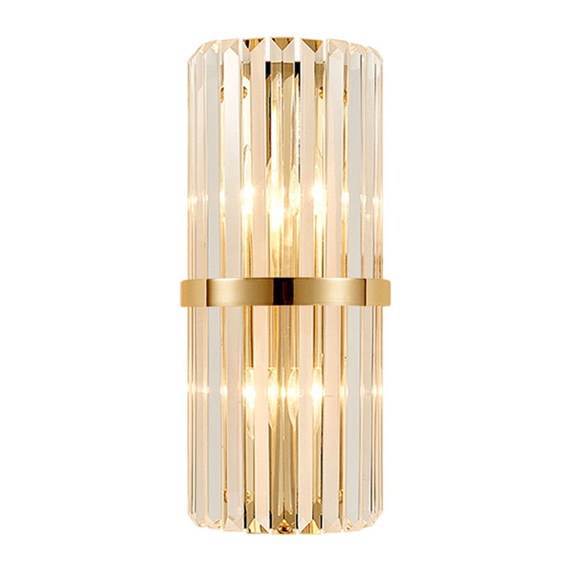 LuxRoyale Modern Gold Crystal Wall Lamp - Home Art Decor Wall Sconces