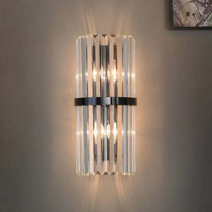 LuxRoyale Modern Gold Crystal Wall Lamp - Home Art Decor Wall Sconces