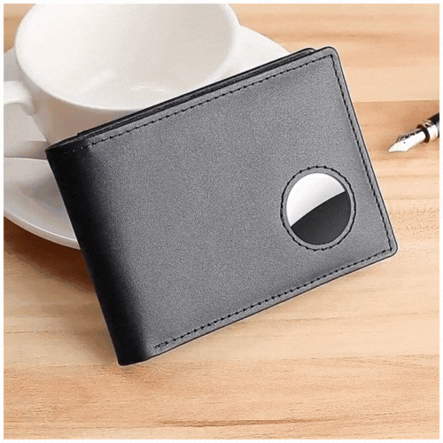 RoyaleGlow AirTag Leather Wallet Slim RFID Blocking Design