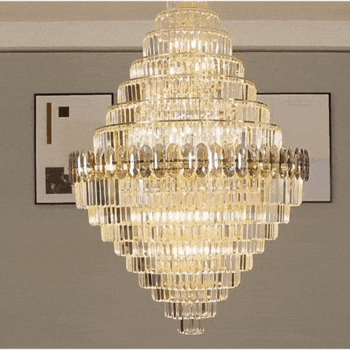RoyaleGlow Anwar Crystal Chandelier Custom Size Luxury