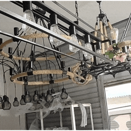 Royaleva Antique Industrial Retro Wood LED Ceiling Light