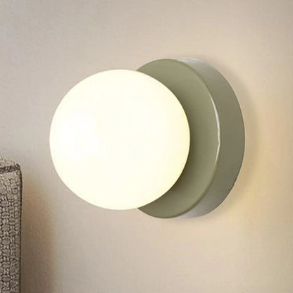 Royaleva Nordic LED Glass Wall Lamp – Minimalist Orb Sconce for Modern Interiors - Green