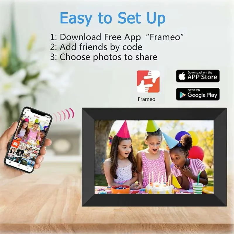 Royallure 10.1 Inch Smart WiFi Digital Photo Frame with 32GB/64GB Storage and IPS HD Touch Screen 7
