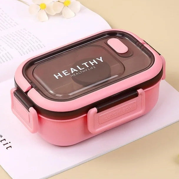 Royallure 1200ML Double Layer Bento Lunch Box with Compartments and Utensils 9