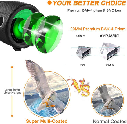 Royallure 12x Magnification Monocular Telescope for Bird Watching – Waterproof, Fogproof with Smartphone Holder and Tripod 2