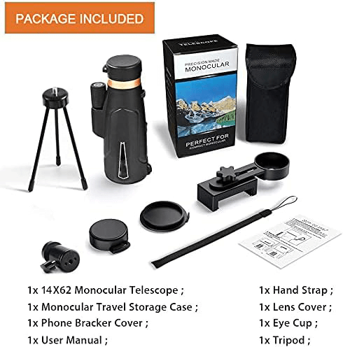 Royallure 12x Magnification Monocular Telescope for Bird Watching – Waterproof, Fogproof with Smartphone Holder and Tripod 6