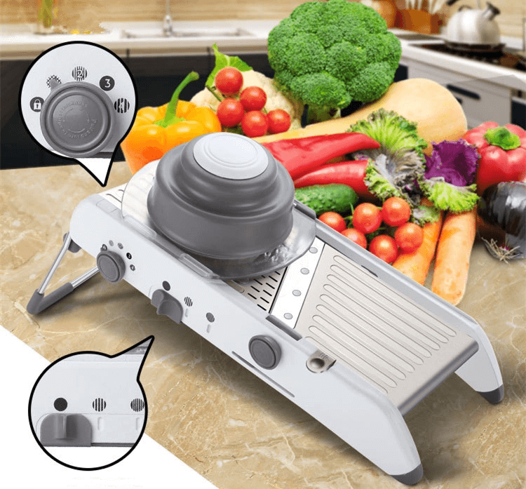 Royallure 18-in-1 Mandoline Slicer with Adjustable Blades, Safety Guard, and Anti-Skidding Feet – Versatile Kitchen Cutter for Fruits and Vegetables 3