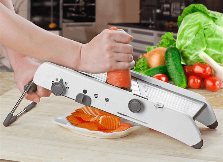 Royallure 18-in-1 Mandoline Slicer with Adjustable Blades, Safety Guard, and Anti-Skidding Feet – Versatile Kitchen Cutter for Fruits and Vegetables 4