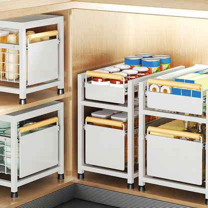 Royallure 2-Tier Under Sink Organizer – Slide-Out Kitchen Storage Rack for Pantry Organization and Spice Storage 0