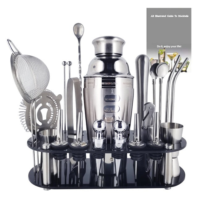 Royallure 22-Piece Cocktail Shaker Set, Professional Mixology Bar Tool Kit 12