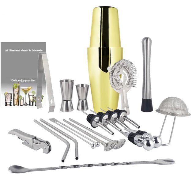 Royallure 22-Piece Cocktail Shaker Set, Professional Mixology Bar Tool Kit 19