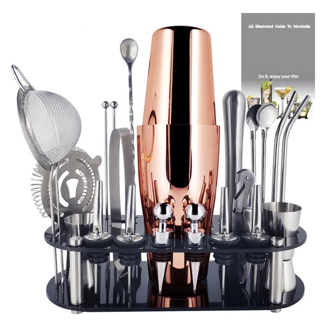 Royallure 22-Piece Cocktail Shaker Set, Professional Mixology Bar Tool Kit 21