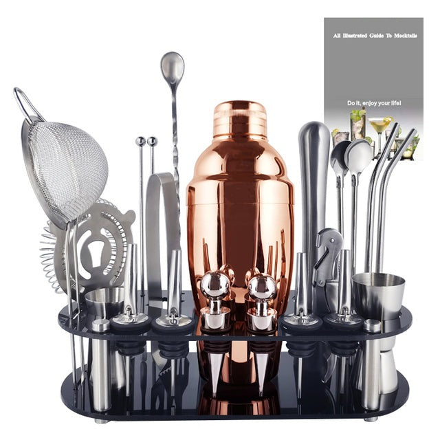 Royallure 22-Piece Cocktail Shaker Set, Professional Mixology Bar Tool Kit 22