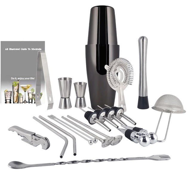 Royallure 22-Piece Cocktail Shaker Set, Professional Mixology Bar Tool Kit 23